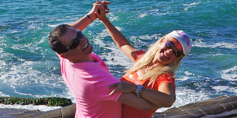 California Dance Paar beim Privatunterricht Hochzeitstanzkurs